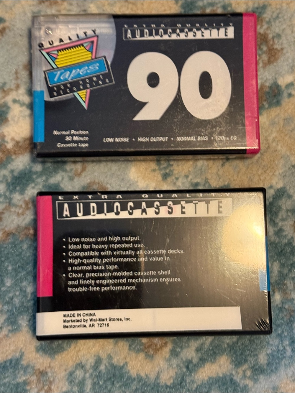 Quality Tapes 90 Min Recordable Audio Cassette Normal Bias Low Noise Lot 2